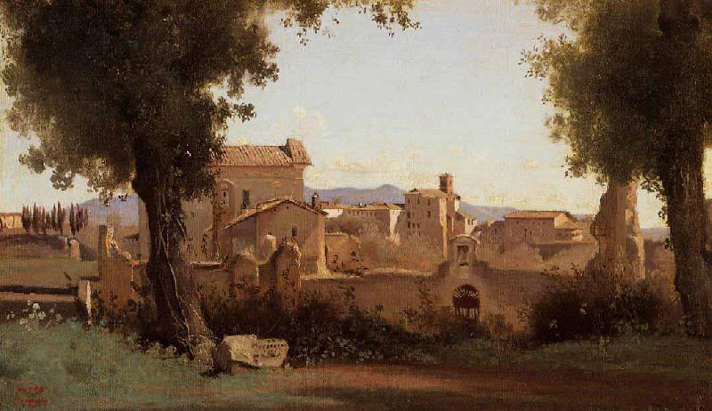 Jean-Baptiste Camille Corot View from the Farnese Gardens Spain oil painting art